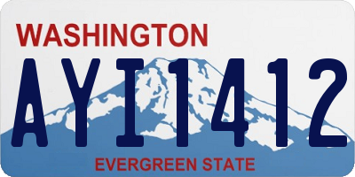 WA license plate AYI1412