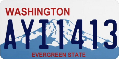 WA license plate AYI1413