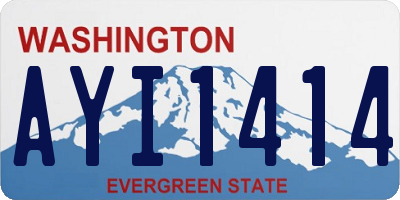 WA license plate AYI1414