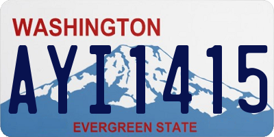 WA license plate AYI1415
