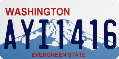 WA license plate AYI1416