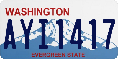 WA license plate AYI1417