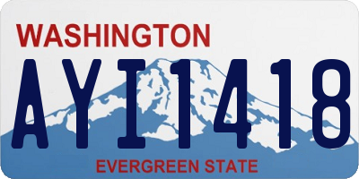 WA license plate AYI1418