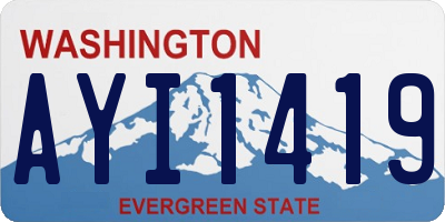 WA license plate AYI1419