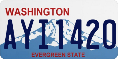 WA license plate AYI1420