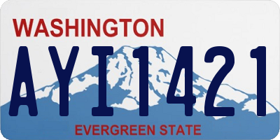 WA license plate AYI1421