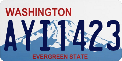 WA license plate AYI1423