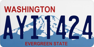 WA license plate AYI1424