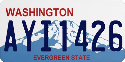 WA license plate AYI1426