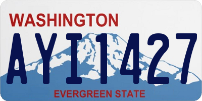 WA license plate AYI1427