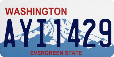 WA license plate AYI1429