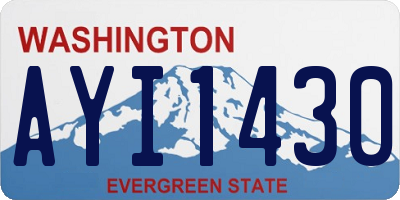 WA license plate AYI1430
