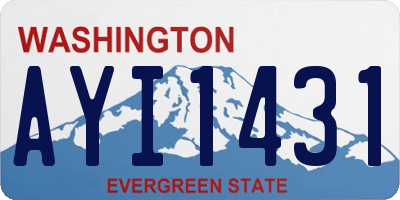 WA license plate AYI1431