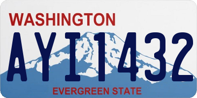 WA license plate AYI1432