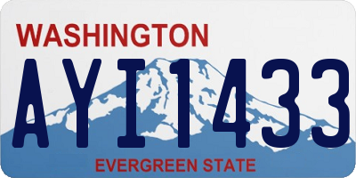 WA license plate AYI1433