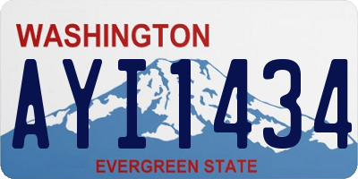 WA license plate AYI1434