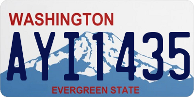 WA license plate AYI1435