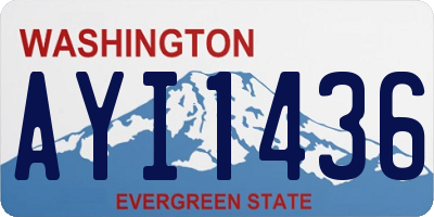 WA license plate AYI1436
