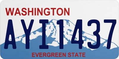 WA license plate AYI1437