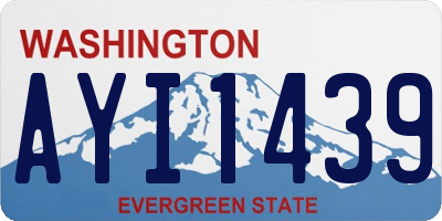 WA license plate AYI1439