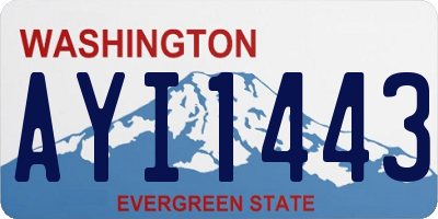 WA license plate AYI1443