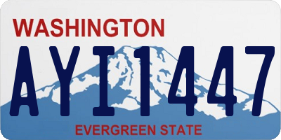 WA license plate AYI1447