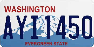 WA license plate AYI1450