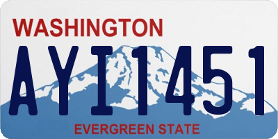 WA license plate AYI1451