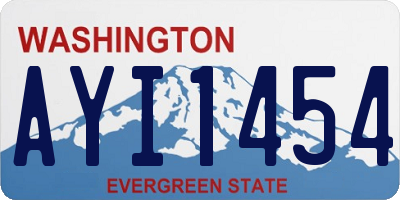 WA license plate AYI1454