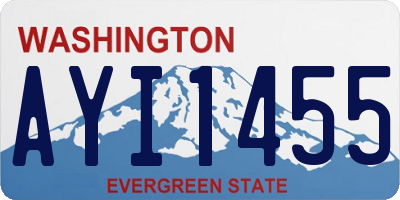 WA license plate AYI1455