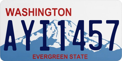 WA license plate AYI1457