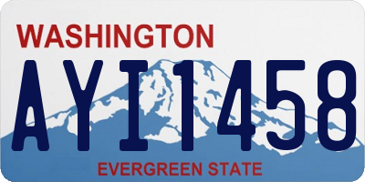 WA license plate AYI1458