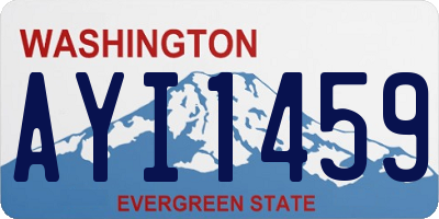 WA license plate AYI1459