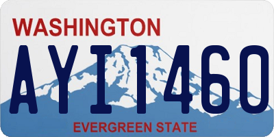 WA license plate AYI1460