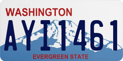 WA license plate AYI1461
