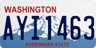WA license plate AYI1463