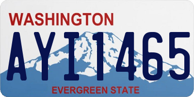 WA license plate AYI1465
