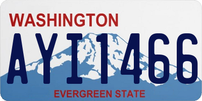 WA license plate AYI1466