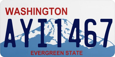 WA license plate AYI1467