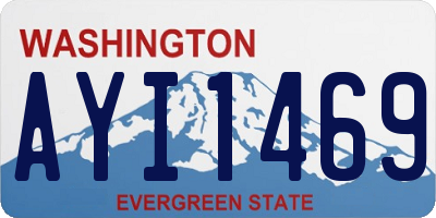 WA license plate AYI1469
