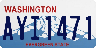 WA license plate AYI1471