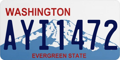 WA license plate AYI1472