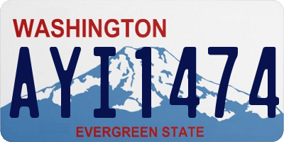 WA license plate AYI1474