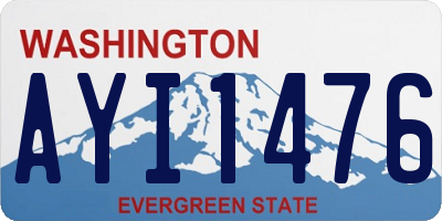 WA license plate AYI1476