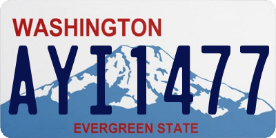 WA license plate AYI1477