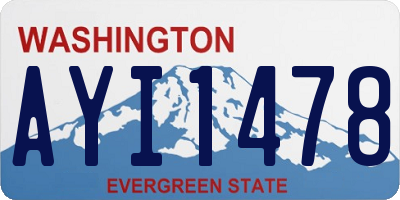 WA license plate AYI1478