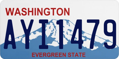 WA license plate AYI1479