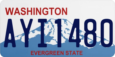 WA license plate AYI1480