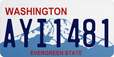 WA license plate AYI1481