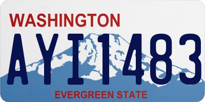 WA license plate AYI1483